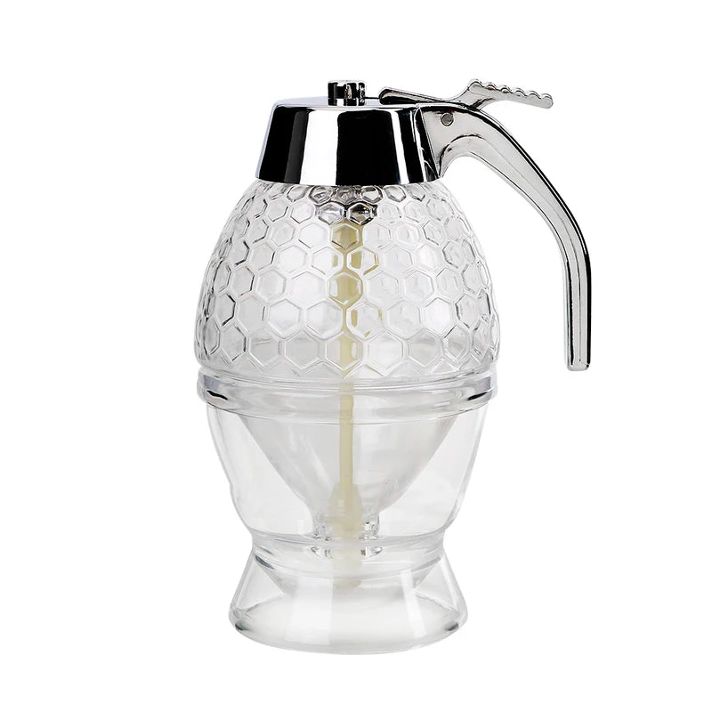 Honey Dispenser Bottle with Acrylic Squeeze Container - Kitchen Storage