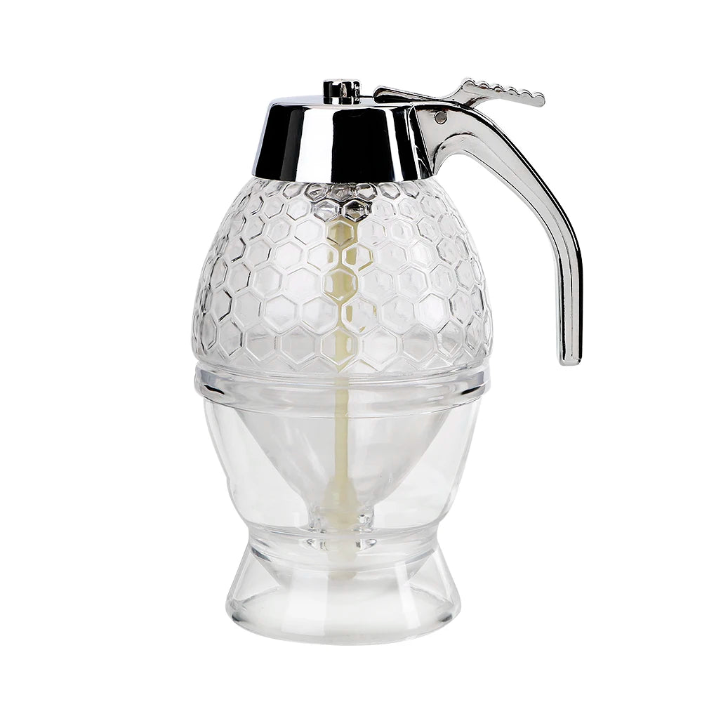 Honey Dispenser Bottle with Acrylic Squeeze Container - Kitchen Storage