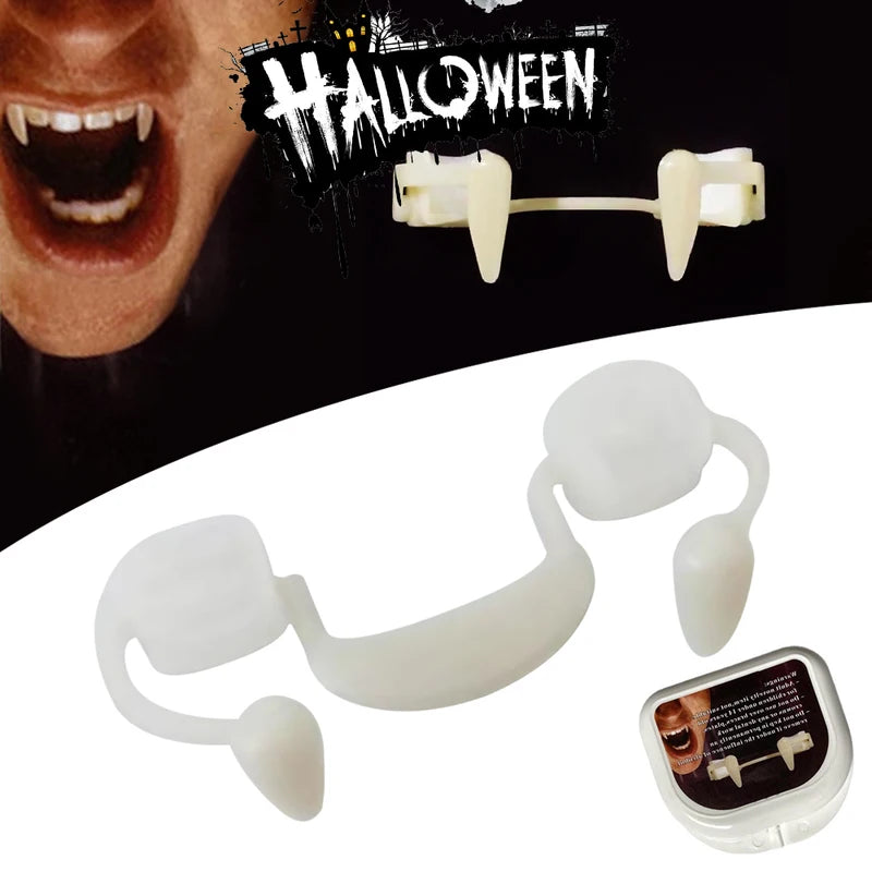 Halloween Vampire Fangs Adjustable Bloody Window Stickers Decor - Reusable