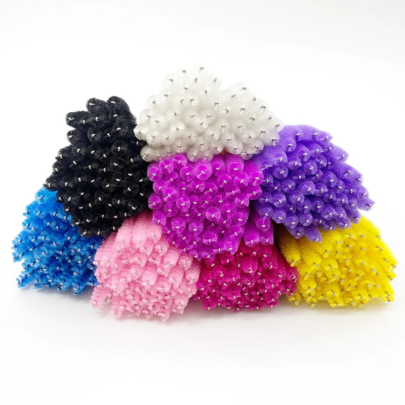 Disposable Eyelash Brush Set - 50 Makeup Applicator Wands for Eyelashes & Eyebrows