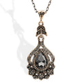 Luxury Gray Crystal Bridal Earrings for Women - Vintage Gold Drop Jewelry