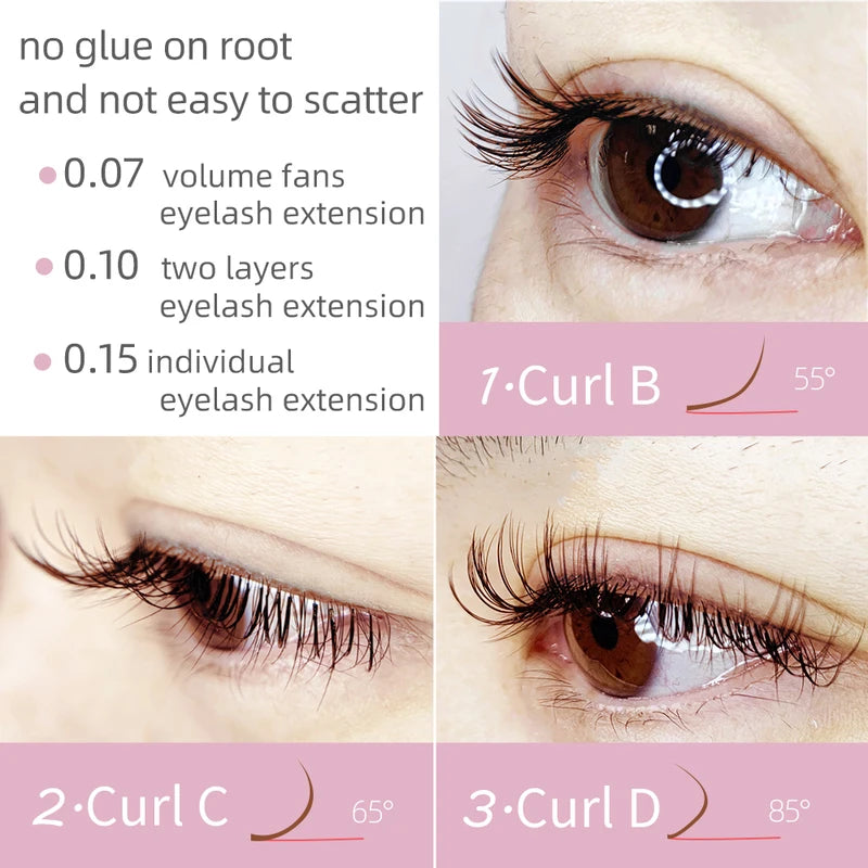 Eyelash Extension Kit - Natural Synthetic Mink 16 Lines for Lash Professionals