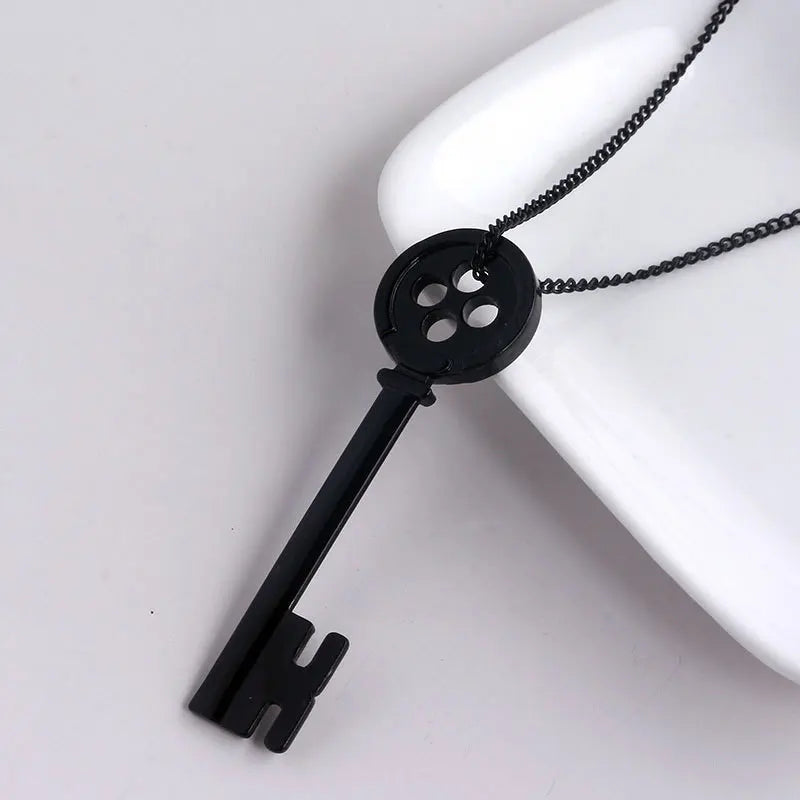 Coraline Movie Necklace Key Of The Secret Door Pendant Cosplay Jewelry