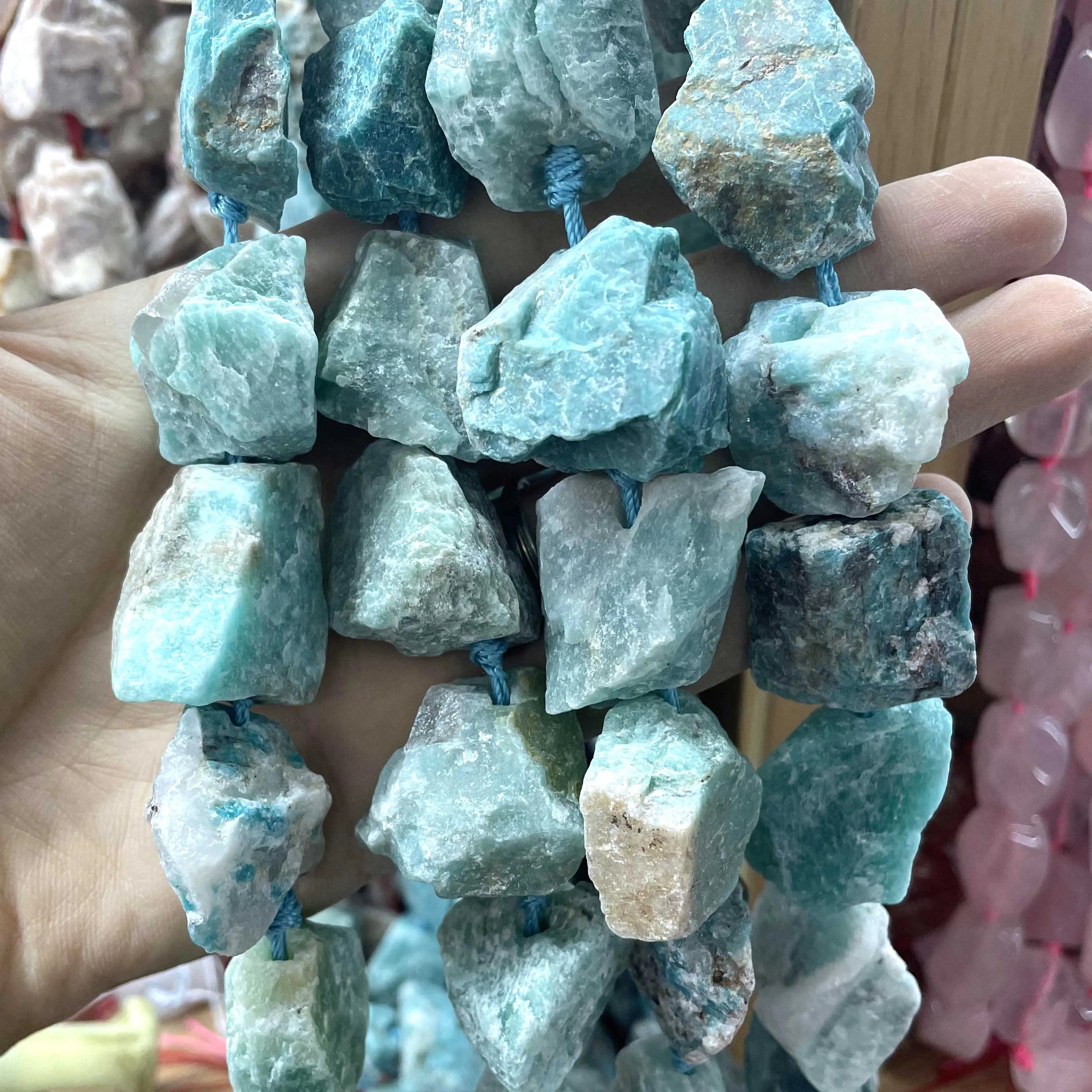 Natural Irregular Raw Stone Beads for DIY Jewelry - Lapis Lazuli Amethyst Citrine Amazonite Crystals