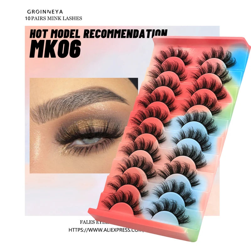 Reusable 3D Mink Lashes - Fluffy, Wispy, Natural Long Eye Makeup