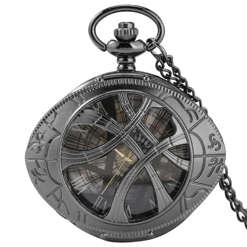 Antique Retro Quartz Pocket Watch Chain Necklace with Pendant - Unisex Gift