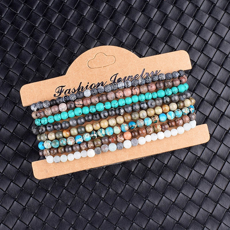 Mini Energy Bead Bracelet for Yoga Healing Natural Stone Jewelry Women Men Gift