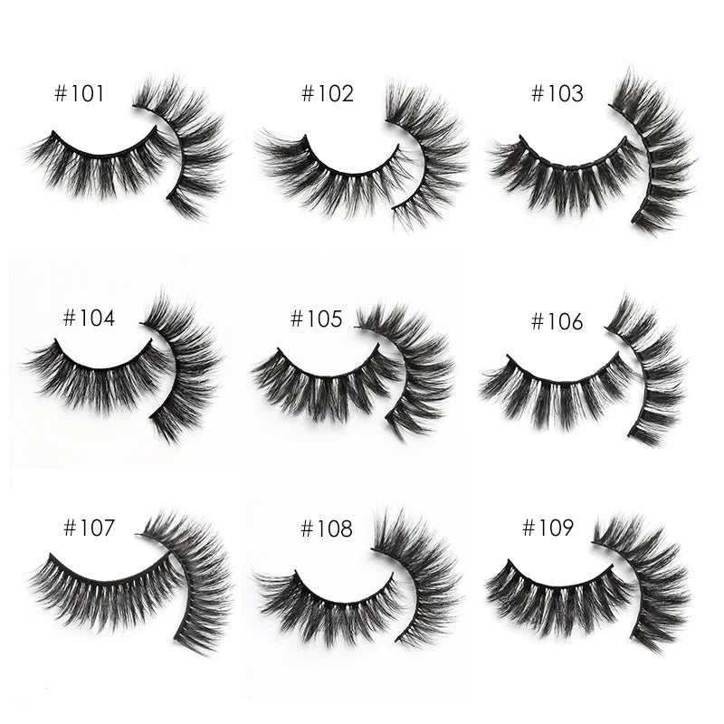False Eyelashes in Bulk - 4/10/50/100 Pairs Natural Mink Makeup Lashes