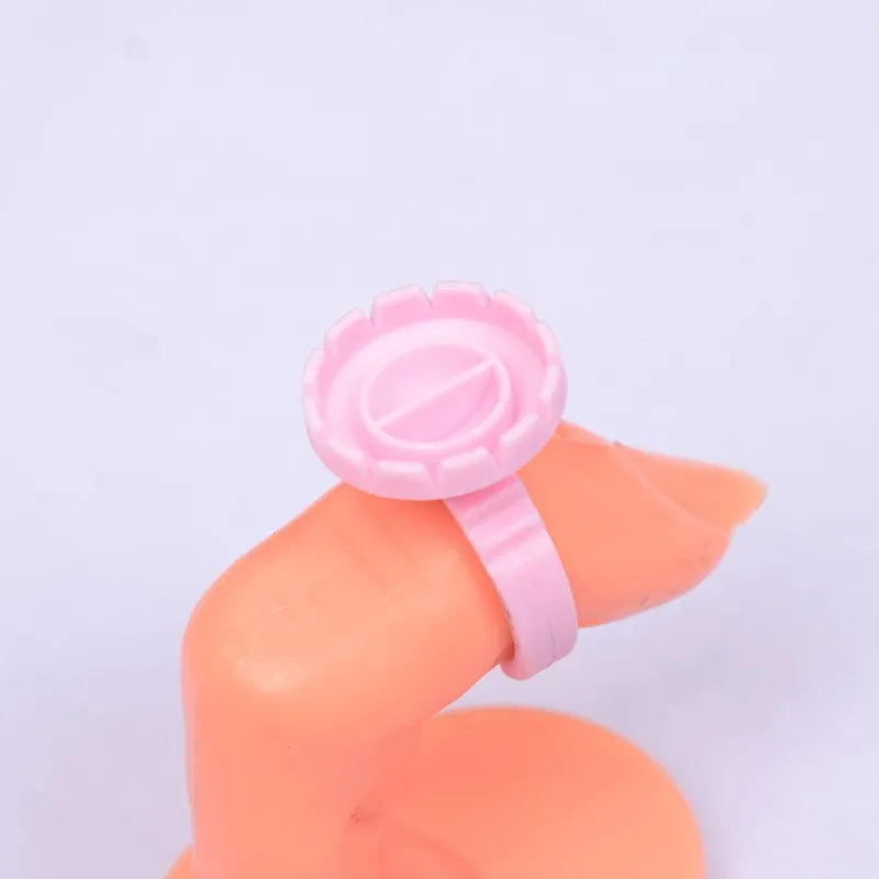 100pcs Eyelash Extension Glue Holder Cups Fan Lash Makeup Tool