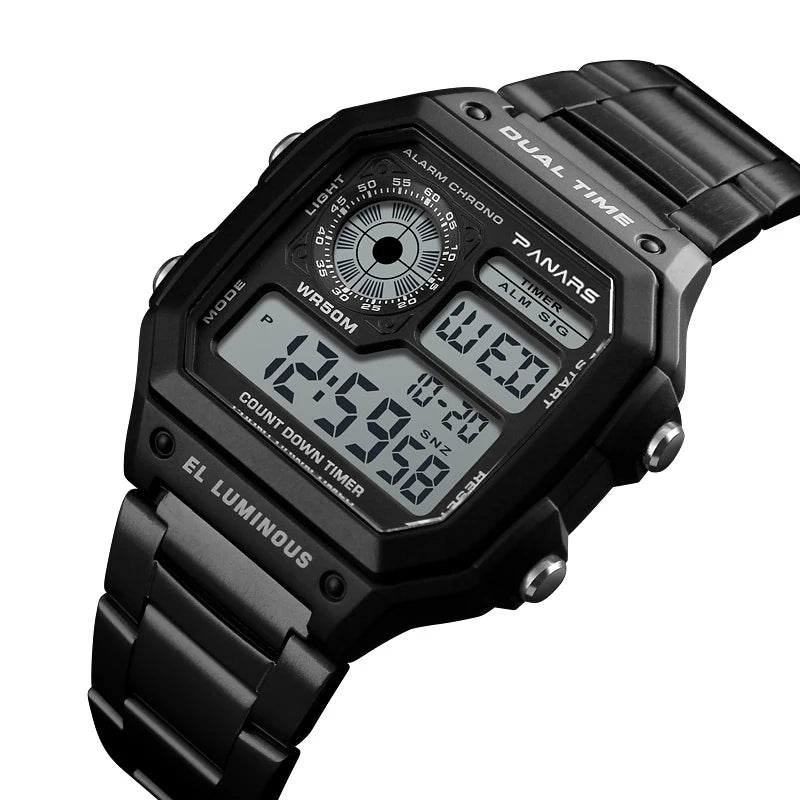Digital Sports Watch Men Waterproof Stopwatch LED Chronograph Military Wristwatch