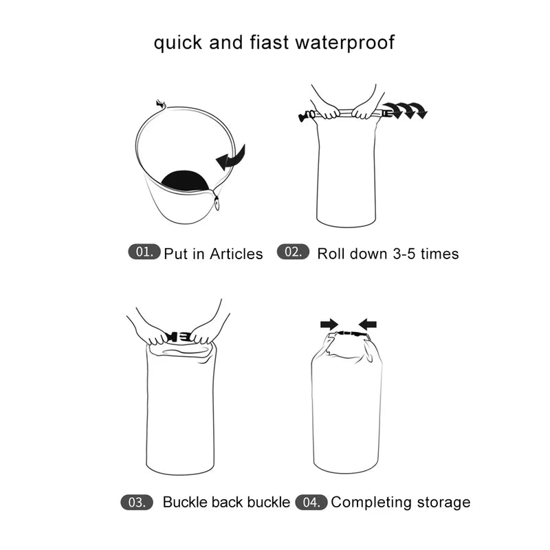 Waterproof Dry Sack Bag for Boating Kayaking Canoeing Outdoor Travel 8L-70L
