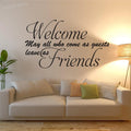 Home Welcome Wall Decals - Quotes Vinyl Sticker for Living Room Decor