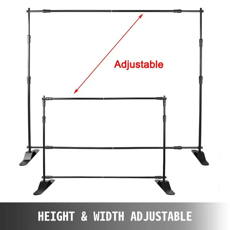 Adjustable Telescopic Backdrop Stand 3x2.4M for Photo Call Events & Weddings