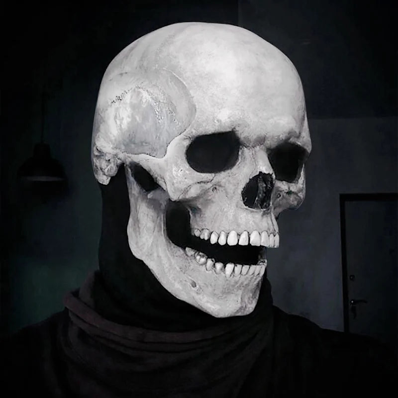 Movable Jaw Skull Mask Halloween Horror Mask for Cosplay Party Decoration