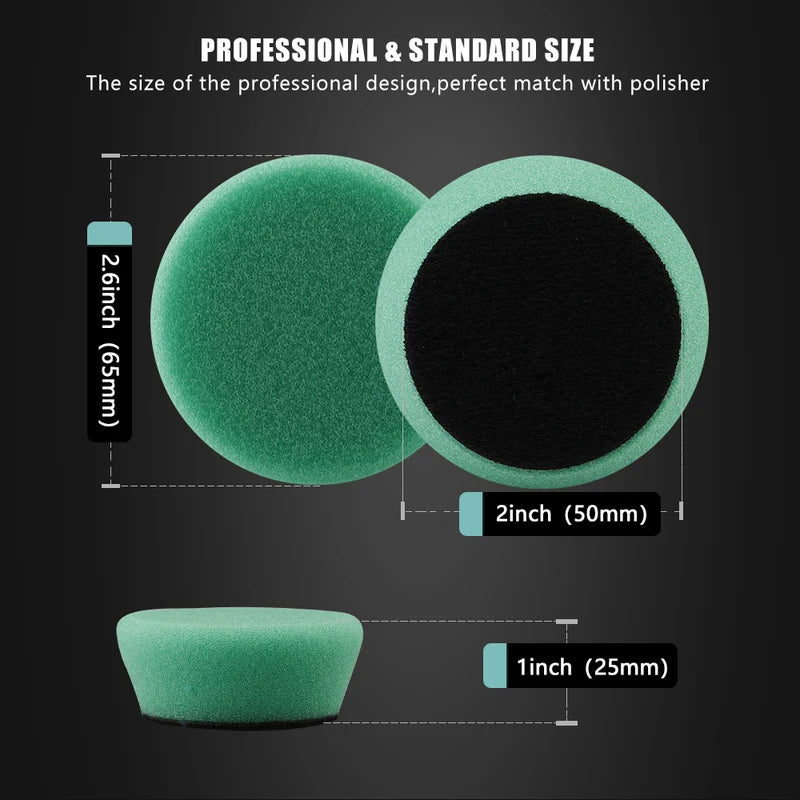 Polishing Buffing Pad Kit for 12V Cordless Machines, 1.5 & 2 Inch Sizes