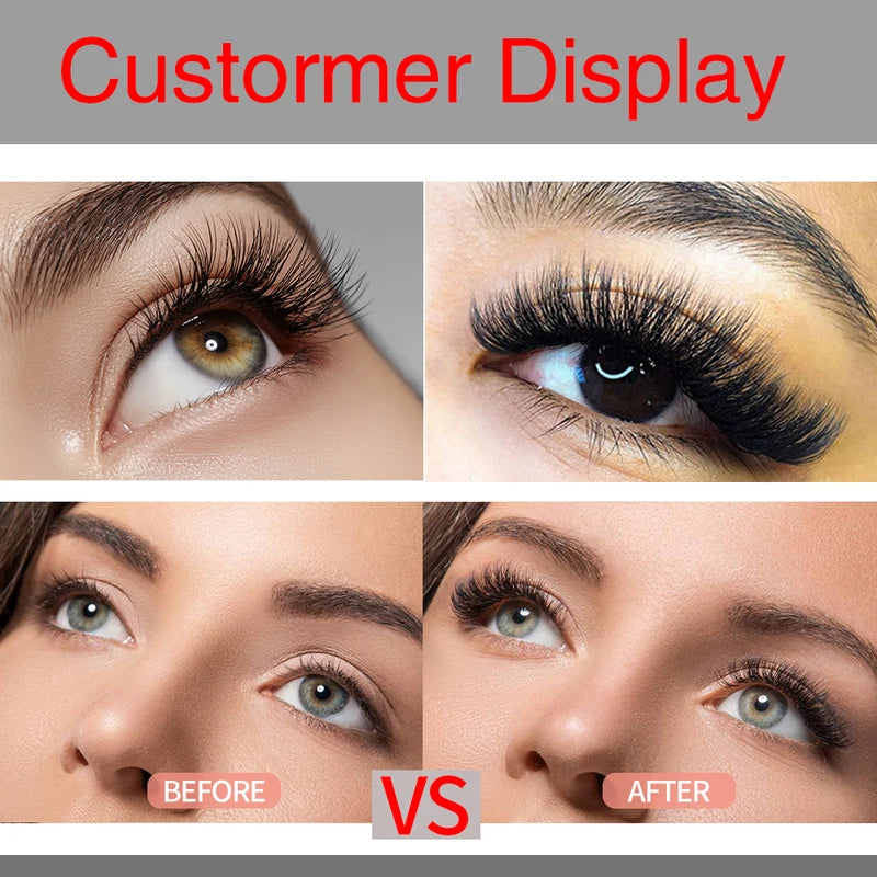 False Eyelash Extensions Flat Mink Lashes Split Tips Makeup Tools Wholesale