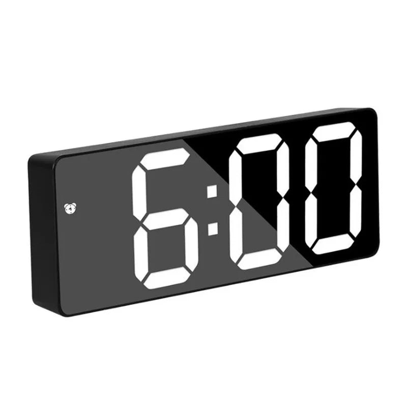 Digital Alarm Clock with Voice Control, Night Mode & Snooze - Battery Powered