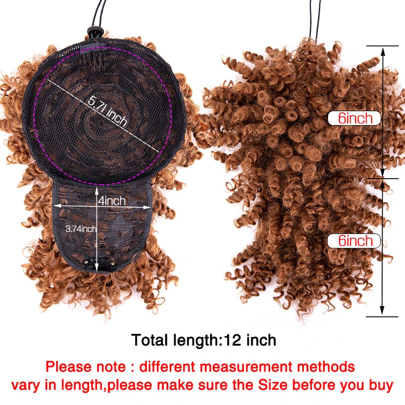 Synthetic Curly Bangs Hair Extensions - Clip-On Adjustable Fringe for Women