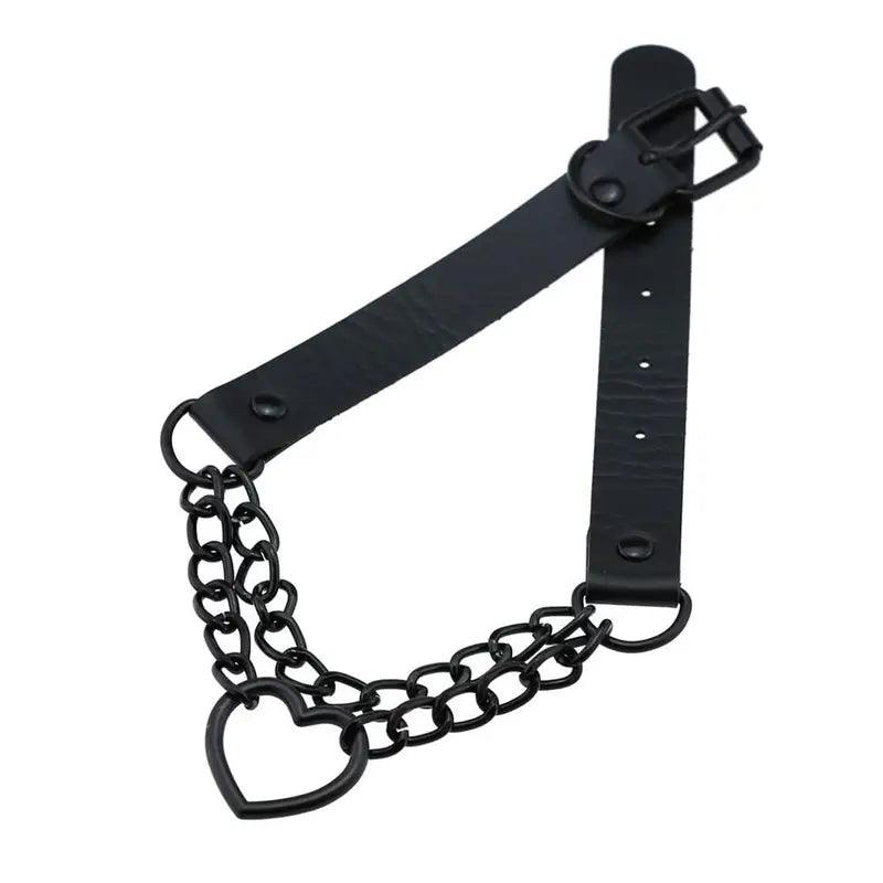 Black Choker Necklace for Women Gothic Heart Chain Collar Punk Kawaii Halloween Jewelry