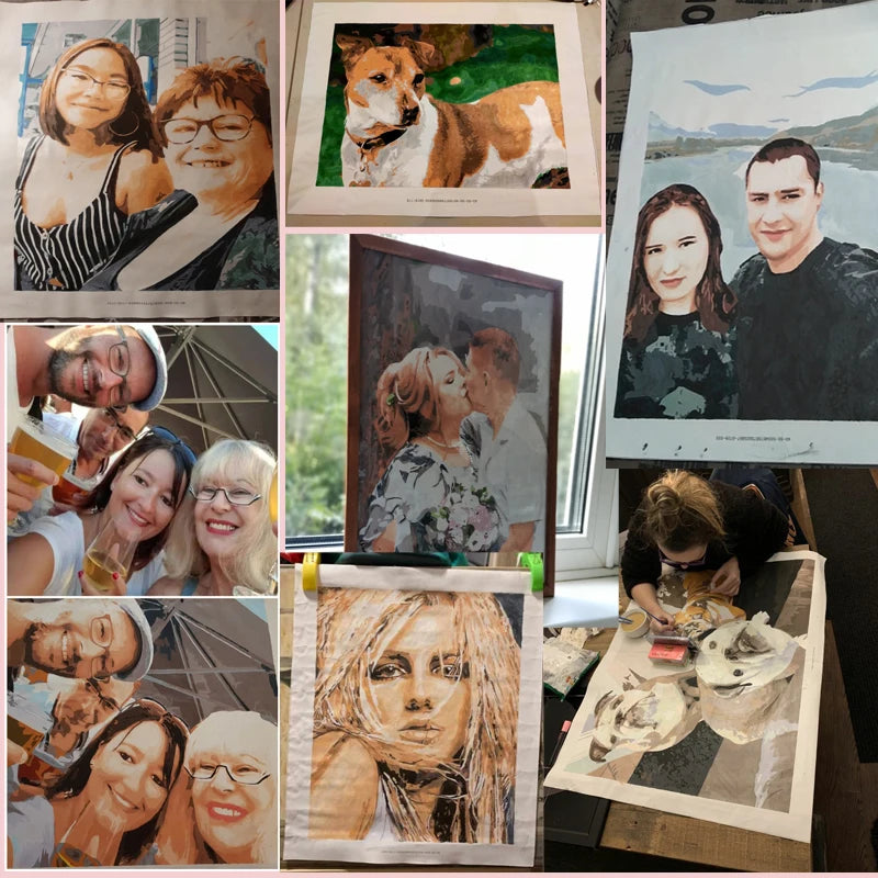 Personalized Paint by Numbers Kit - Custom Photo Canvas Artwork for Home Decor