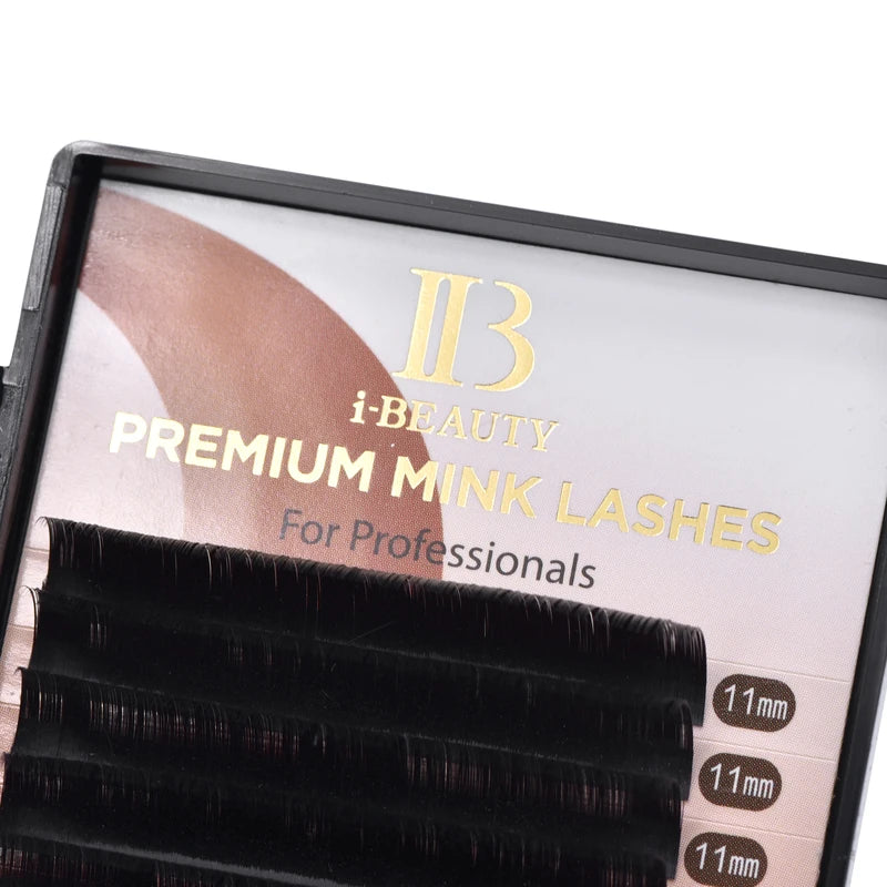 Premium Mink Eyelash Extensions - Mixed Length, D Curl, CC, D Curl - 16 Rows