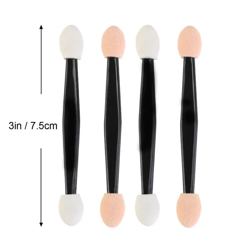 Makeup Eye Shadow Brush Set 30/50/100 Pcs Dual Sided Sponge & Nylon