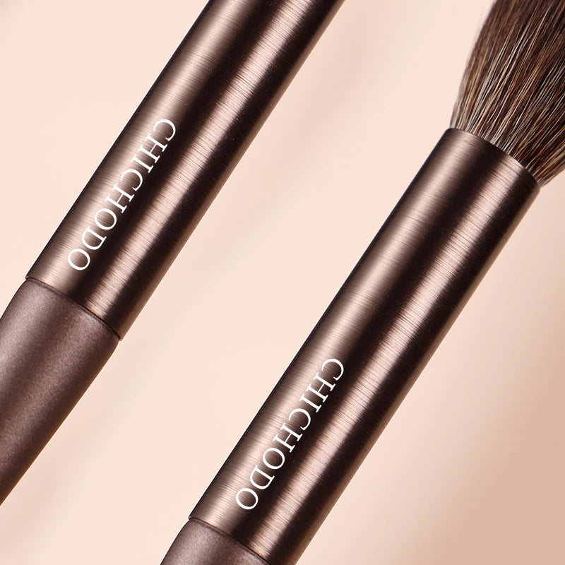9Pcs Makeup Brush Set with High-Quality Synthetic Brushes for Face & Eyes - Black & Green Handles