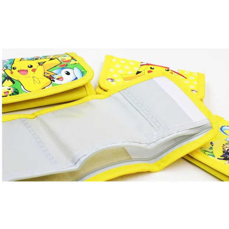 Kids Cartoon Pikachu Wallet with Coin Purse PVC Toy Gift for Children