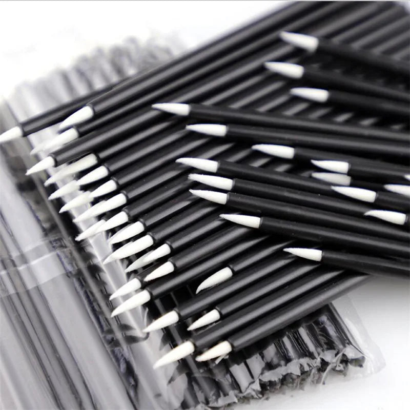 50Pcs Disposable Eyeliner Makeup Brush Set Fine Nylon Fiber Eyeliner Brush