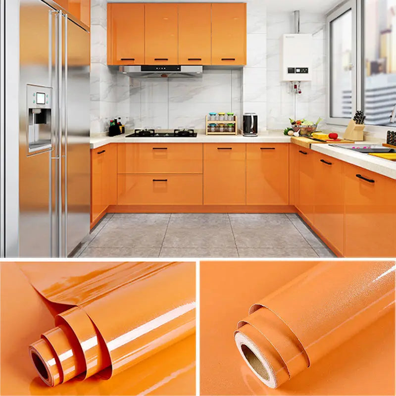 Self-Adhesive Wallpaper Vinyl Films for Kitchen Cabinets & Furniture DIY Decor