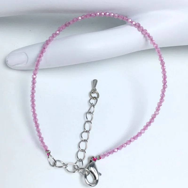 Natural Stone Beaded Bracelet with Rose Quartz and Amethysts for Men and Women - Gift Jewelry