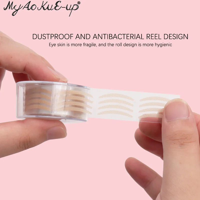 600Pcs Double Fold Eyelid Tape Stickers - Invisible Self-Adhesive Makeup Tool