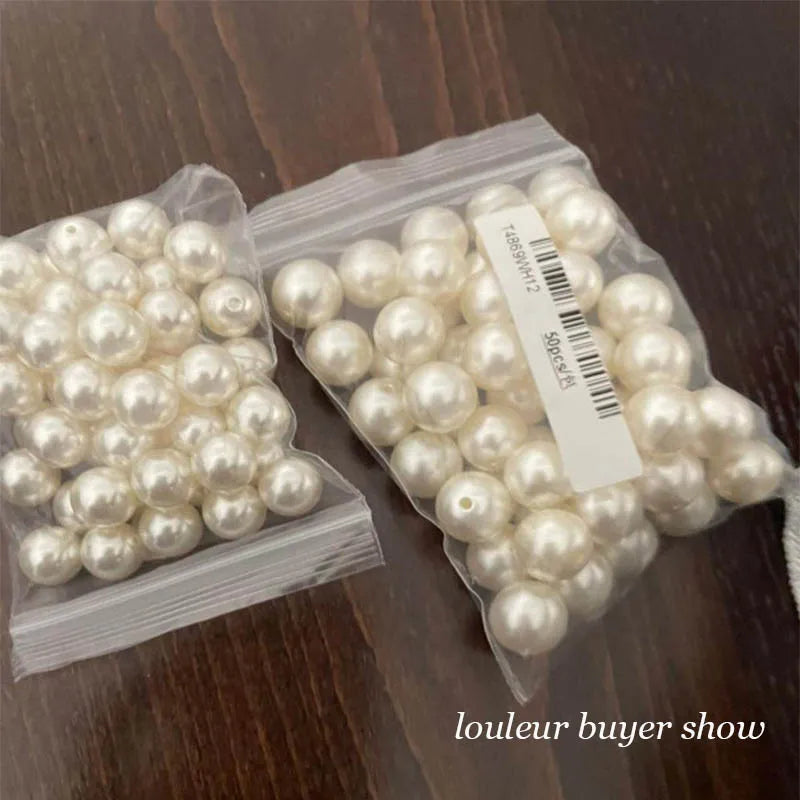 50-1000pcs Assorted Round Imitation Pearl Beads for Jewelry Making - Spacer Beads for DIY Bracelets and Necklaces
