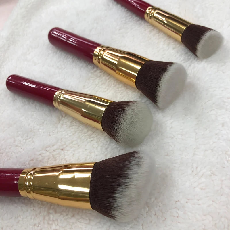 4PCS Makeup Brush Set - Professional Synthetic Face Brushes for Beauty