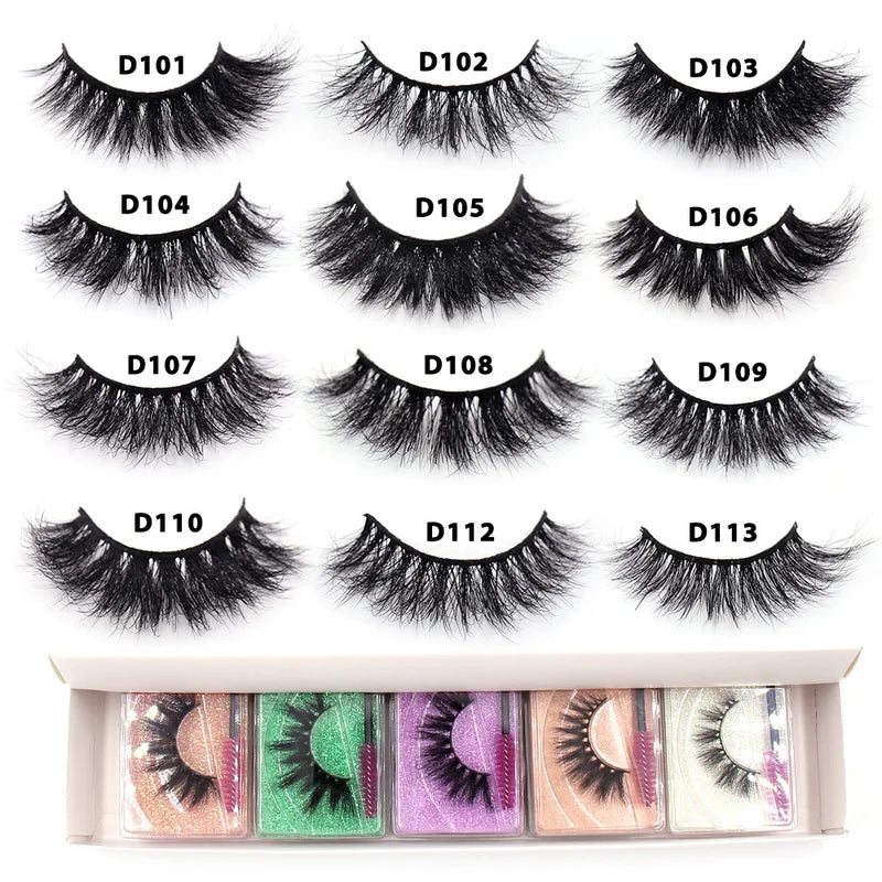 Bulk False Eyelashes Set - 3D Mink Lashes for Dramatic Volume & Length