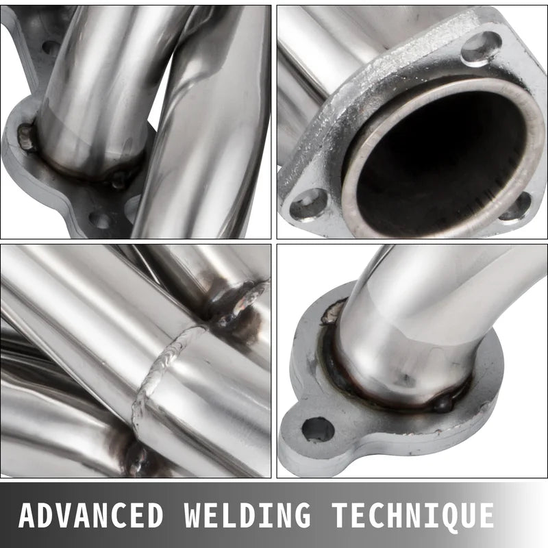 Exhaust Header Swap Kit for Chevrolet GMC LS Engine Trucks - Long Tube Manifold Set with Gasket