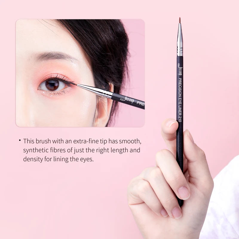 Precision Eyeliner Brush - Fine Synthetic Tip for Eye Makeup, Jessup S140