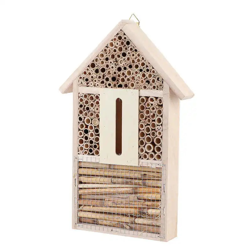 Wooden Insect House Bee Shelter Garden Nesting Box Outdoor Ornament