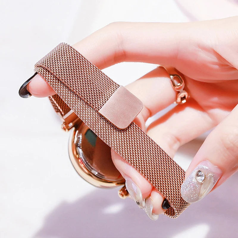 Starry Sky Women’s Magnetic Mesh Watch - Luxury Fashion Dress Wristwatch