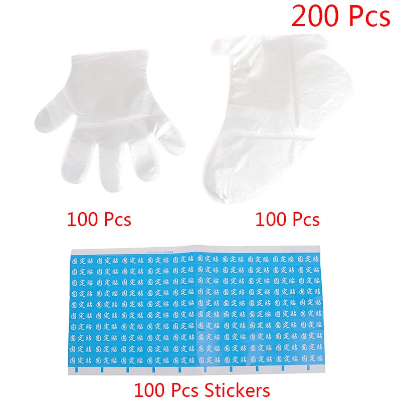 200PCS Disposable Paraffin Wax Hand and Foot Liners Spa Care Bags