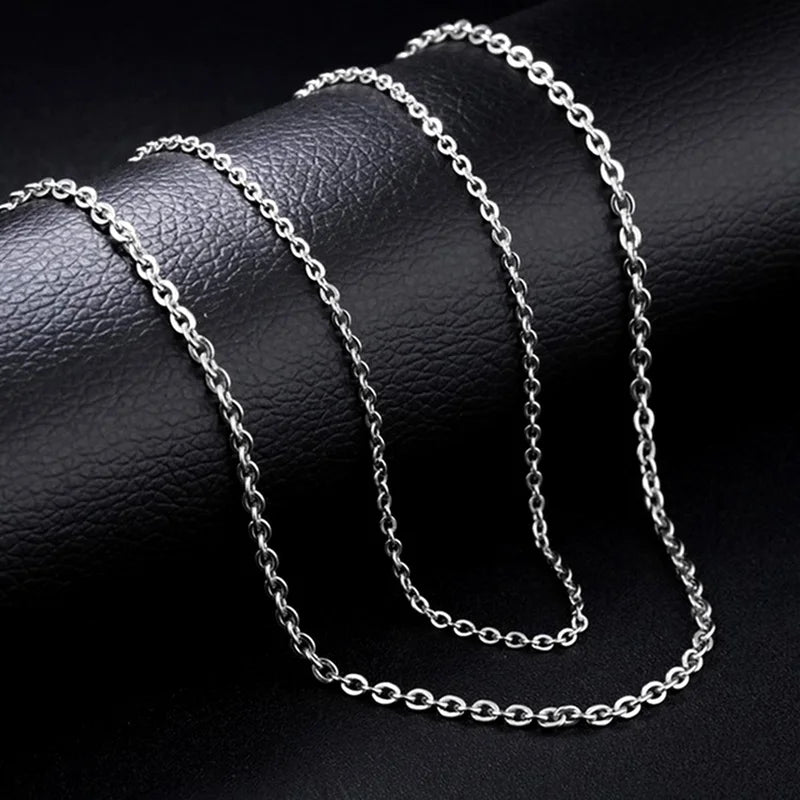 12PCS Stainless Steel Cable Chain Necklace Links Bulk for Jewelry Making 18-30 Inches