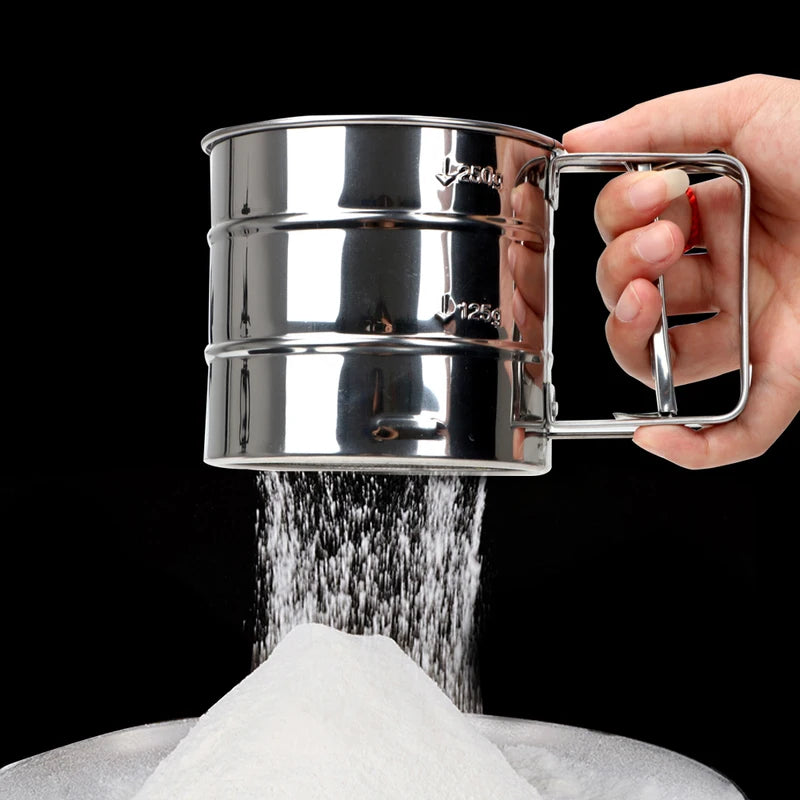 Stainless Steel Flour Sifter Cup for Baking & Cooking