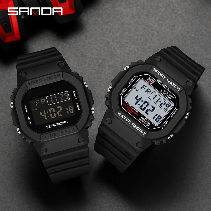 Digital Sports Watch Men Waterproof LED Chronograph with Stopwatch and Military Style