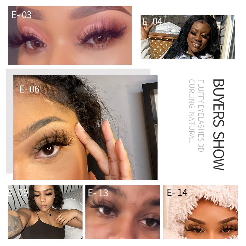 25mm Mink False Eyelashes Wholesale Fluffy Wispy Makeup Lashes - Multiple Styles & Colors