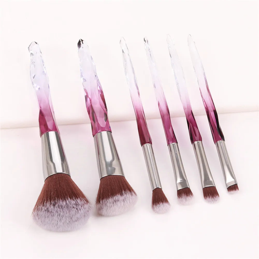 Crystal Makeup Brush Set with Diamond Handles for Foundation Blush Eyeshadow