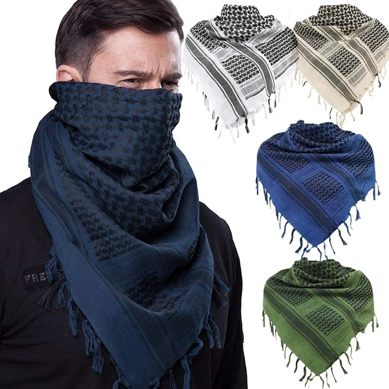 Tactical Shemagh Scarf for Hunting and Outdoor Activities - Desert Keffiyeh Head Neck Wrap