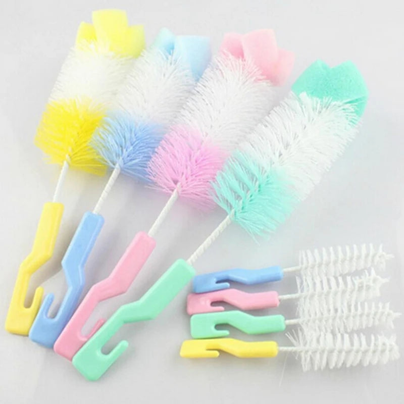 Baby Bottle Cleaner Sponge & Pacifier Brush Set - 2 Pieces