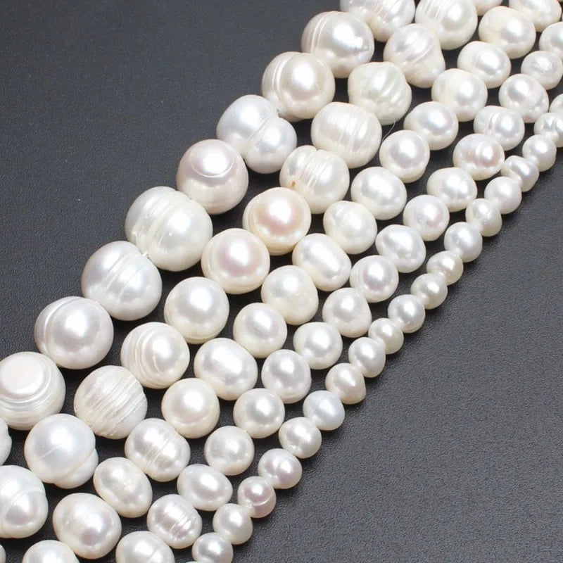 Natural Freshwater Pearl Beads for Jewelry Making - Irregular White 5-11mm