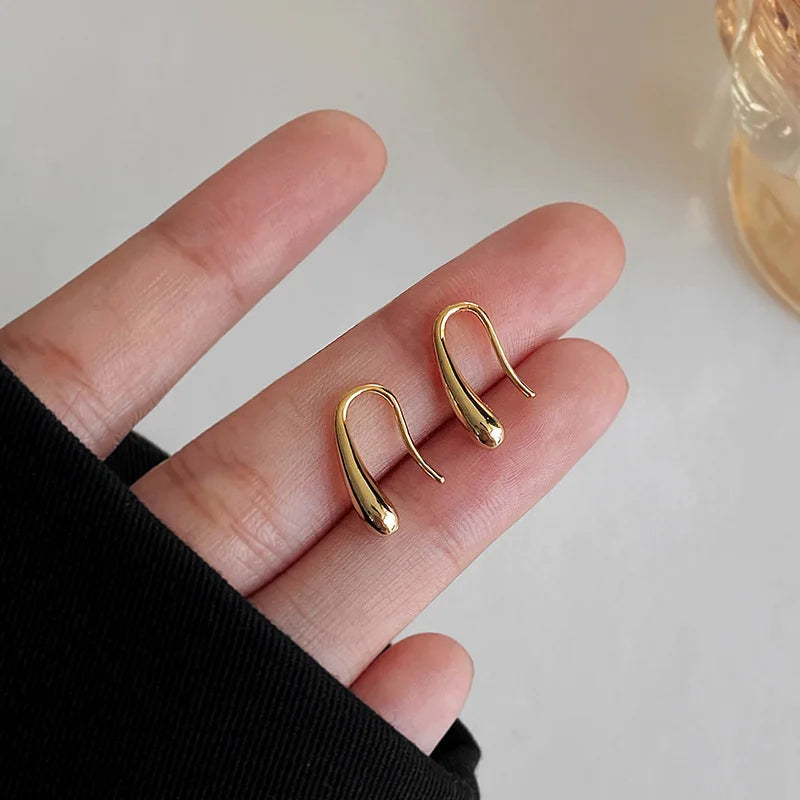 Sterling Silver Water Drop Earrings for Women - Simple Retro Jewelry Gift Set