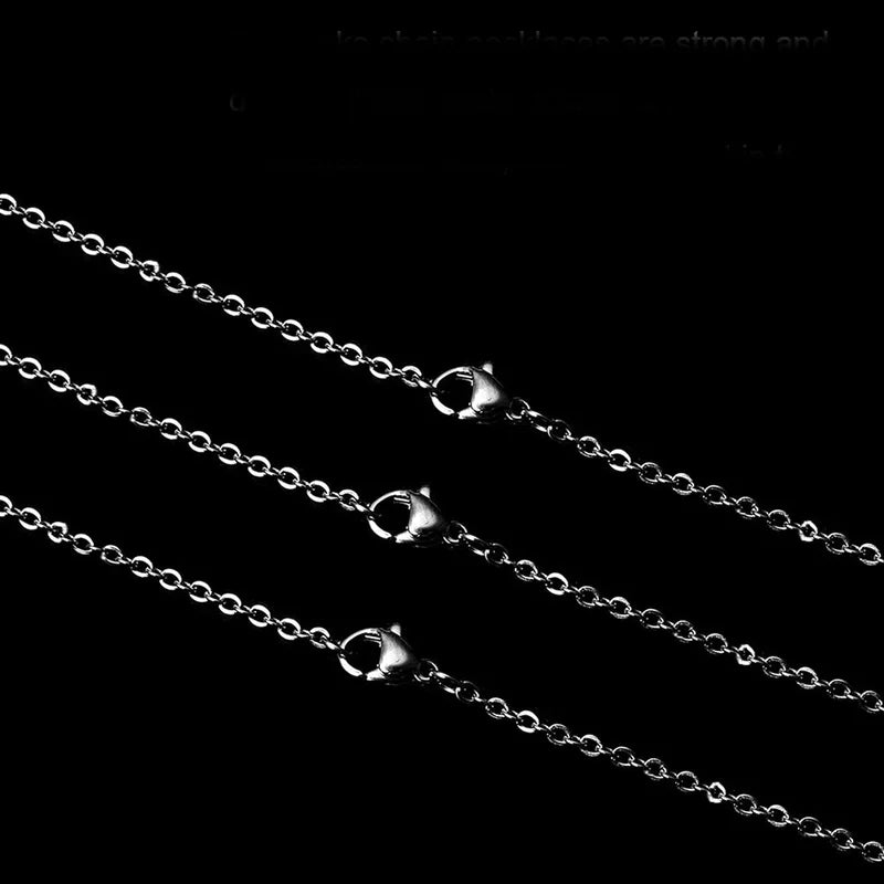 12PCS Stainless Steel Cable Chain Necklace Links Bulk for Jewelry Making 18-30 Inches
